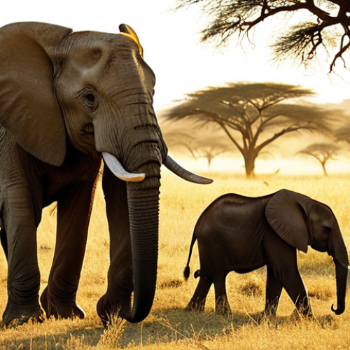 **

"A vast, sun-drenched savanna in Serengeti National Park, Tanzania. A majestic, fully clothed African elephant family peacefully grazes amidst acacia trees, their tusks gleaming in the golden light. Dust kicks up gently as zebras and wildebeest graze in the background. Safe for work, appropriate content, fully clothed, family-friendly, professional wildlife photography, perfect anatomy, correct proportions, natural pose, well-formed features, proper finger count, natural body proportions."

**